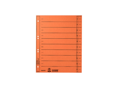 LEITZ Intercalaires, format A4 extra large,en carton manille