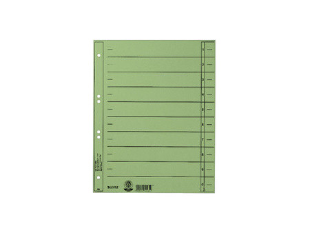LEITZ Intercalaires, format A4 extra large,en carton manille