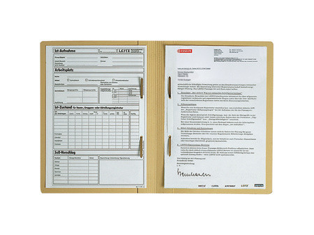 LEITZ Chemise double pli, carton manila, format A4, chamois