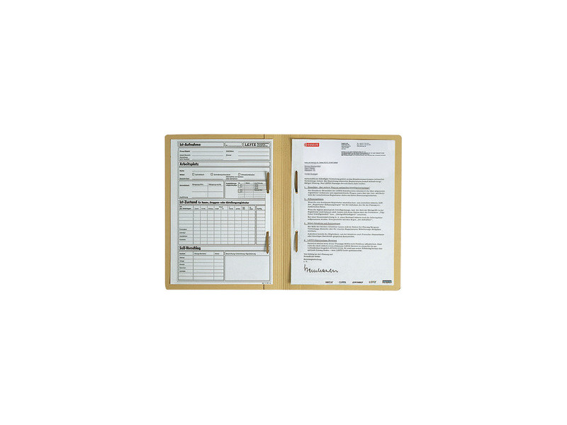 LEITZ Chemise double pli, carton manila, format A4, chamois