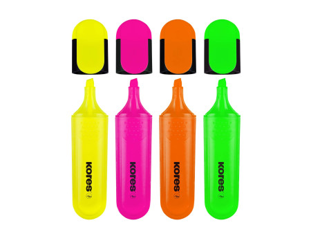 Kores surligneurs 'BRIGHT LINER', étui de 4