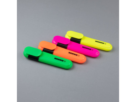 Kores surligneurs 'BRIGHT LINER', étui de 4