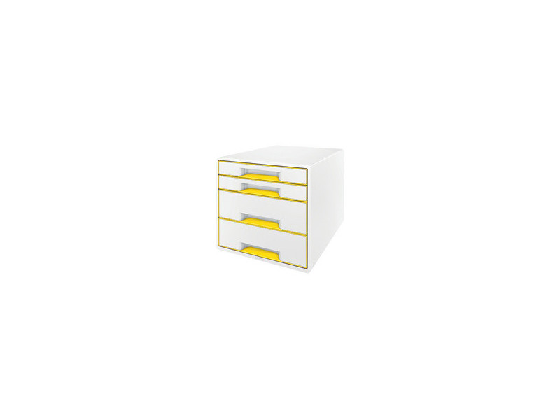 LEITZ Bloc de classement WOW CUBE, 4 tiroirs, blanc/vert