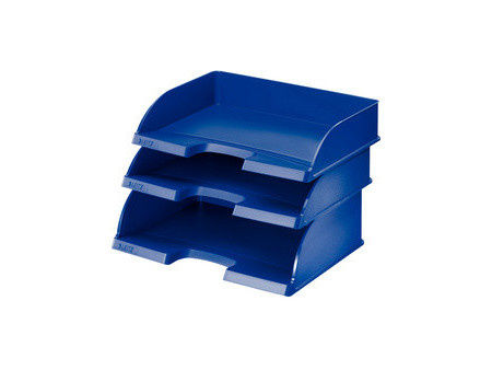 LEITZ Corbeille à courrier Plus Jumbo, A4 paysage, bleu