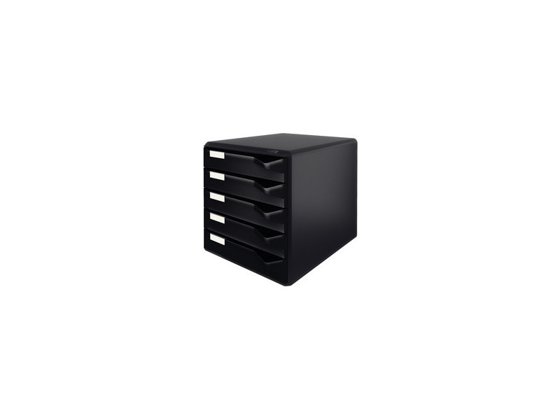 LEITZ Module de classement Post-Set,5 tiroirs, gris/bordeaux