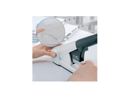 LEITZ Agrafeuse gros travaux 5551, 80 feuilles, argent