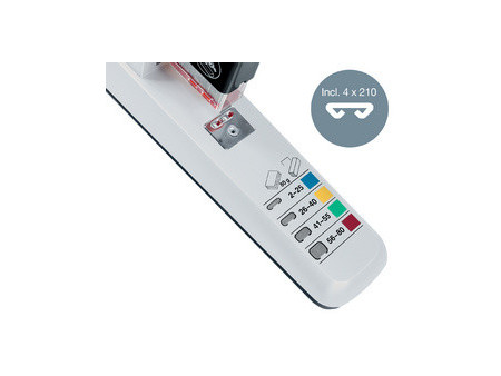 LEITZ Agrafeuse gros travaux 5551, 80 feuilles, argent