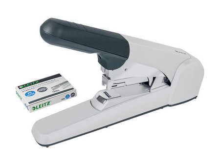 LEITZ Agrafeuse gros travaux 5552, 60 feuilles, argent