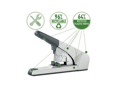 LEITZ Agrafeuse gros travaux 5553, 120 feuilles, argent