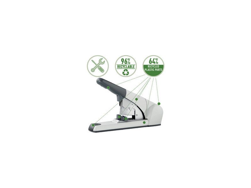 LEITZ Agrafeuse gros travaux 5553, 120 feuilles, argent