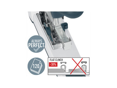 LEITZ Agrafeuse gros travaux 5553, 120 feuilles, argent