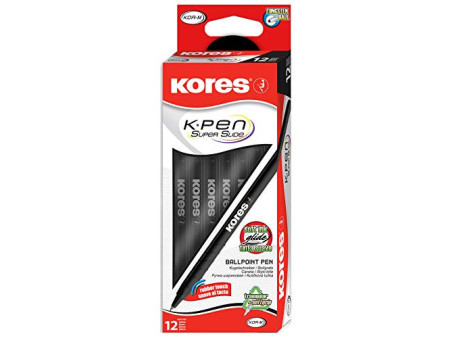 Kores Stylo à bille jetable K-Pen Super Slide K, bleu