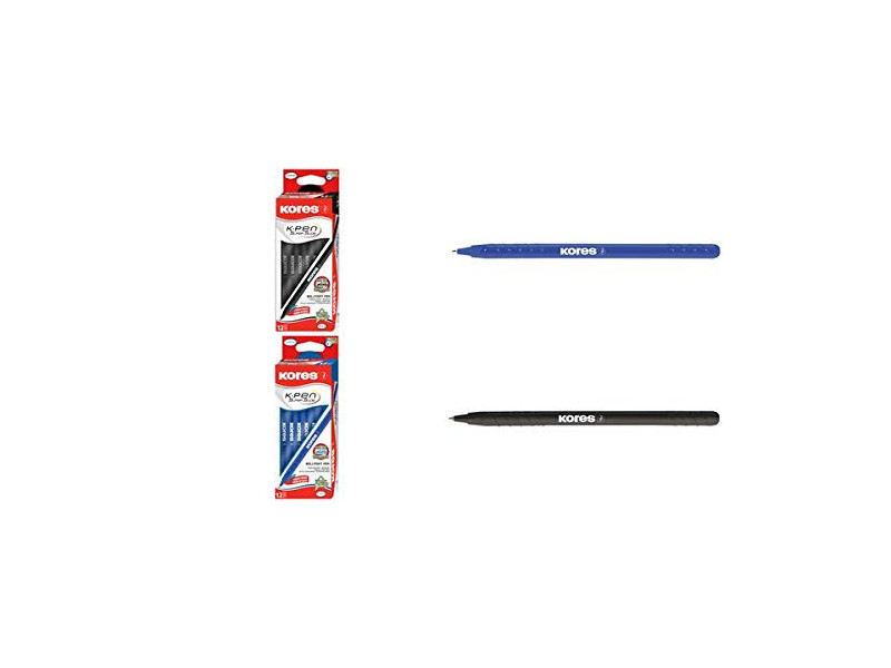 Kores Stylo à bille jetable K-Pen Super Slide K0, noir