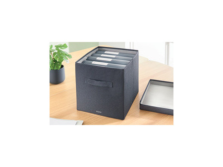 LEITZ Boîte de rangement en tissu, taille L, set de 2, gris
