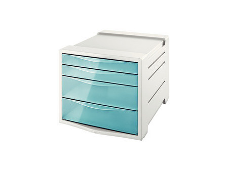 Esselte Module de classement Colour'Ice, 4 tiroirs, bleu