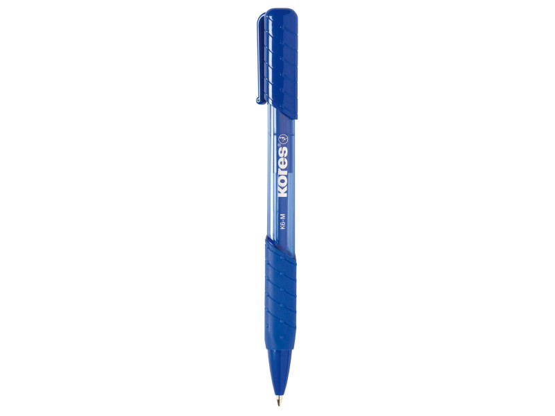 Kores stylo à bille rétractable jetable K-PEN K6, M, bleu