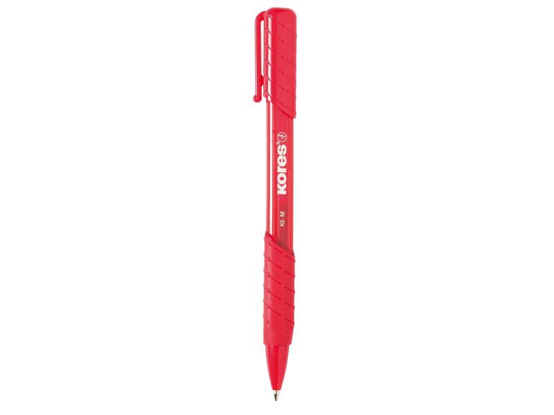 Kores stylo à bille rétractable jetable K-PEN K6, M, rouge