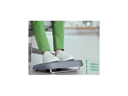 LEITZ Repose-pieds, réglable en hauteur, gris foncé