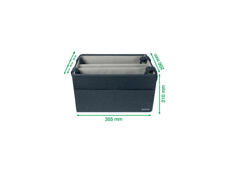 LEITZ Sacoche Desk Sharing, en tissu, gris velours