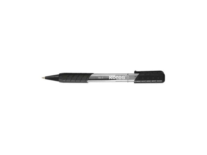 Kores stylo à bille rétractable jetable K-PEN K6, F, noir