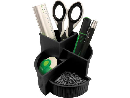helit Pot multifonction Linear, 4 compartiments, noir