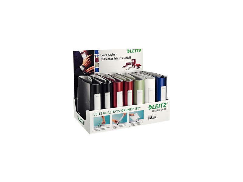 LEITZ Classeur Active Style, 180 degrés, présentoir de 15,