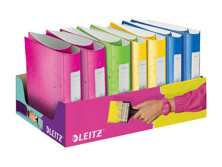 LEITZ Classeur Active WOW, 180 degrés, présentoir de 15