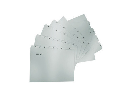 HAN Index alphabétique A-Z, PP, A6 paysage, 25 onglets, gris