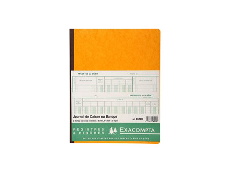 EXACOMPTA Piqûre 'Journal de caisse ou banque' 270 x 320 mm