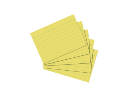 herlitz Fiches bristol, A7, ligné, jaune