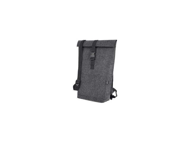 STOP Sac à dos rolltop pour laptop, feutre RPET, gris foncé