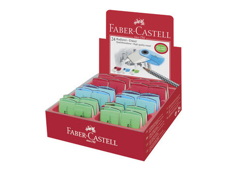 FABER-CASTELL Gomme en plastique 'SLEEVE MINI', assorti