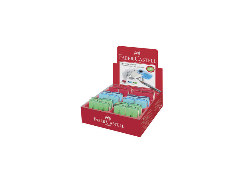 FABER-CASTELL Gomme en plastique 'SLEEVE MINI', assorti