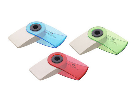 FABER-CASTELL Gomme en plastique 'SLEEVE MINI', assorti