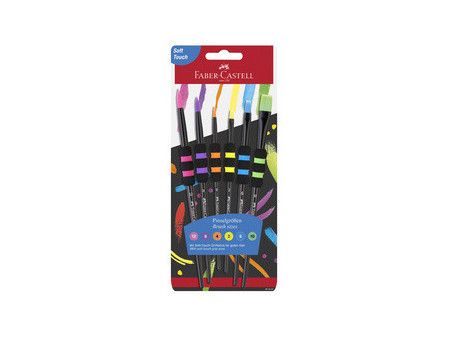 FABER-CASTELL Pinceau à poils synthétiques, set de 6
