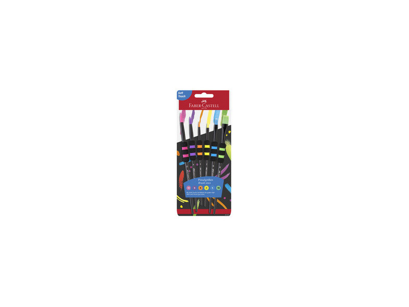 FABER-CASTELL Pinceau à poils synthétiques, set de 6