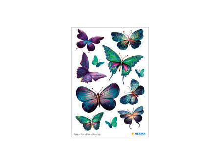 HERMA Sticker pailleté MAGIC Papillons violet