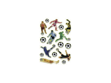 HERMA Sticker MAGIC 'Ballons de foot multicolores', gaufré