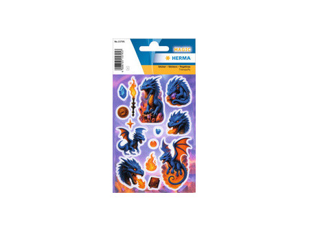 HERMA Sticker MAGIC 'Dragons', en plastique, fluo