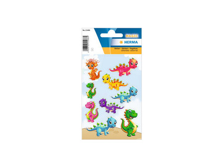 HERMA Sticker MAGIC 'Dragons', en plastique, fluo