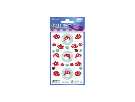 AVERY Zweckform ZDesign Sticker 'coccinelle et trèfle'