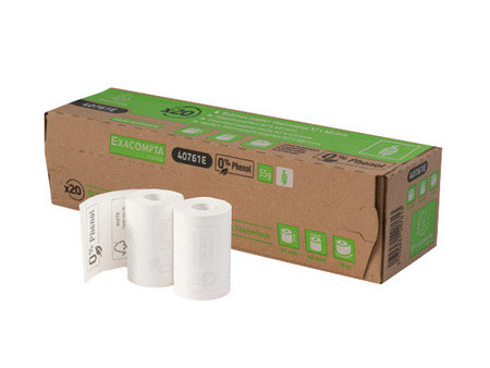 EXACOMPTA Bobine pour ticket de CB, 57 mm x 18 mm, blanc