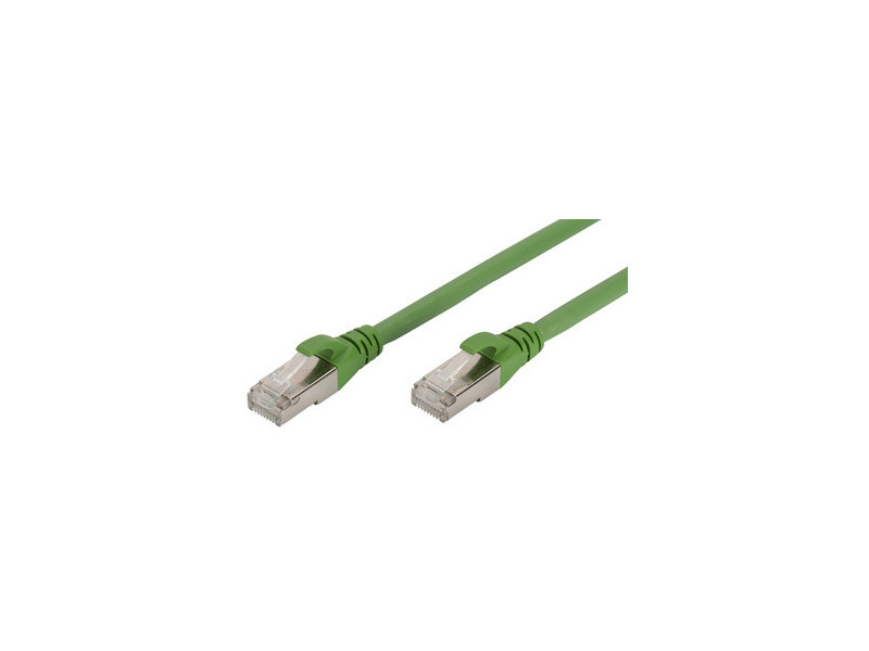 DIGITUS Câble de brassage, Cat.6A, S/FTP, 3,0 m, vert