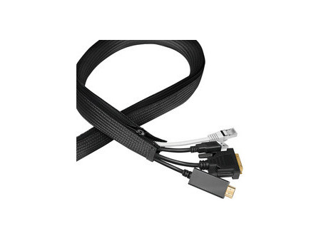 LogiLink Gaine pour câble, 1,0 m, capacité: 20 mm, noir