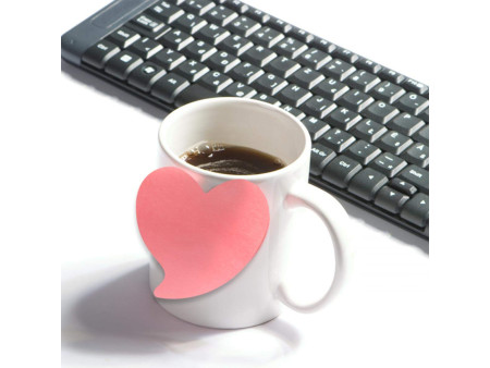 Kores Bloc-note 'Coeur', 250 feuilles, 5 couleurs