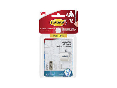 3M Command Languette adhésive pour salle de bain, assorti