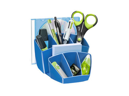 CEP Multipot à crayons GLOSS, 8 compartiments, bleu océan