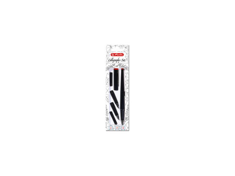 herlitz Kit de calligraphie, 5 pièces, noir