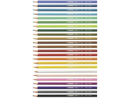 STABILO Crayon de couleur GREENcolors, étui carton de 24
