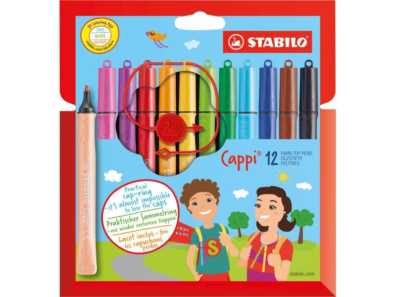 STABILO Feutre Cappi, étui en carton de 12